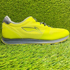 Li-Ning Mens Size 11.5 Yellow Gray Athletic Running Walking Shoes Sneakers